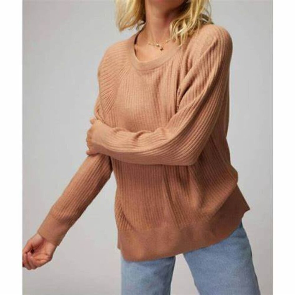 Spiritual Gangster Luxe Essential Oversize Sweater Rust XS
